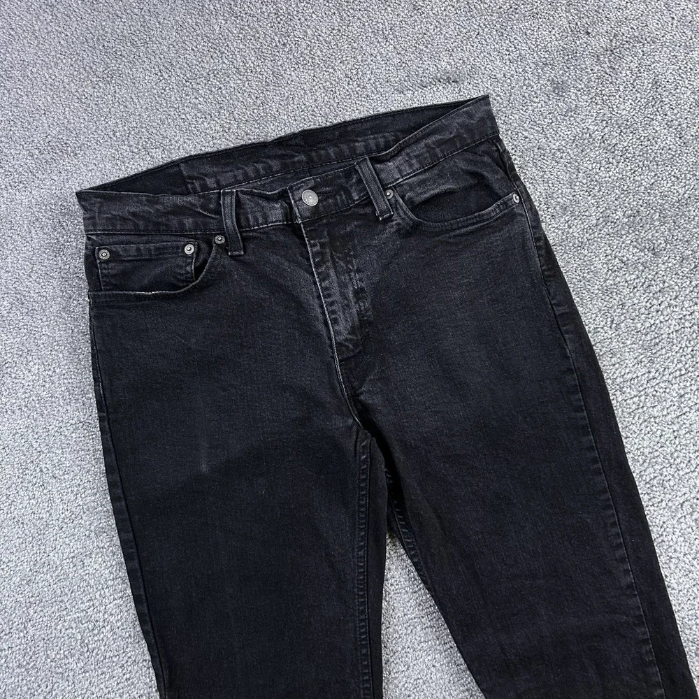 Levis 511 Slim Fit Black Denim Jeans Mens W34 L33 04511-1907